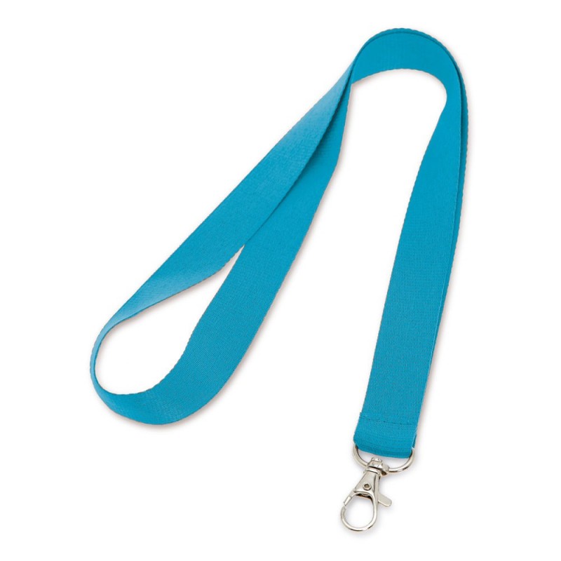 LARIAT. Lanyard cu carabina metal 94405.24, Albastru deschis