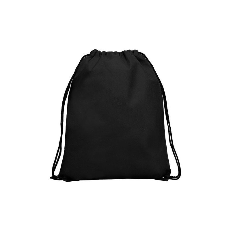 Rucsac cu siret din non-woven 80 gmp cu inel metalic CALAO 7151, negru