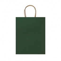 Sacosa hartie medie verticala 110 gmp maner rasucit 25x31x11 cm ARCE 7538, VERDE