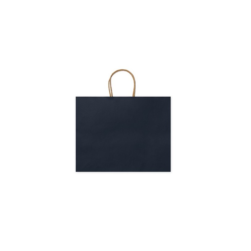 Sacosa hartie mare orizontala 110 gmp maner rasucit 41x32x12 cm MARPLE 7541, Albastru navy