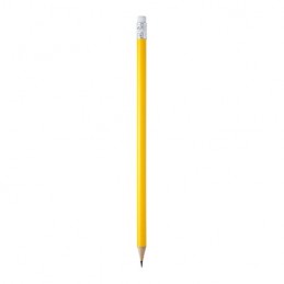 Creion din lemn colorat cu radiera ascutit Couvet 8002 galben