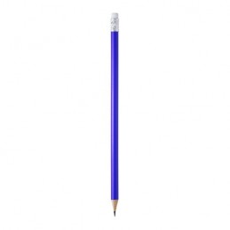 Creion din lemn colorat cu radiera ascutit Couvet 8002 albastru royal