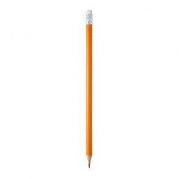Creion din lemn colorat cu radiera ascutit Couvet 8002 portocaliu