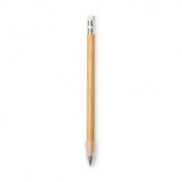 Creion permanent cu varf grafit corp bambus cu guma Tikun 7999 natural