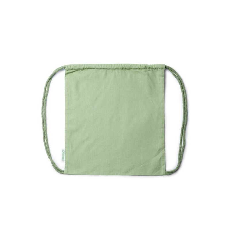 Rucsac cu siret bumbac ecologic 140 gmp BREST 7087, VERDE