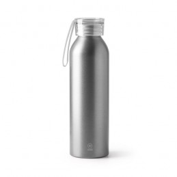 Bidon sticla 600 ml metalic aluminiu reciclat dop asortat LEWIK 4212, ARGINTIU