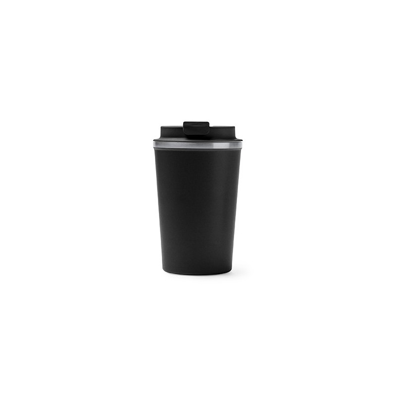 Cana metalica 450 ml cu capac cu filet antiscurgere OKELE 4134, negru