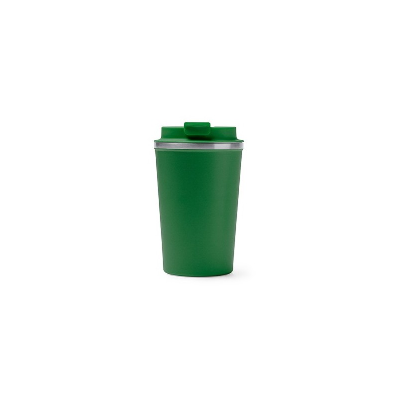 Cana metalica 450 ml cu capac cu filet antiscurgere OKELE 4134, VERDE