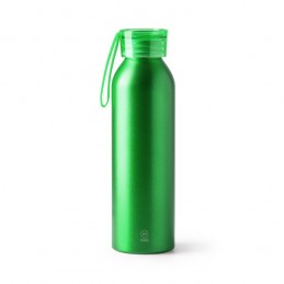 Bidon sticla 600 ml metalic aluminiu reciclat dop asortat LEWIK 4212, verde