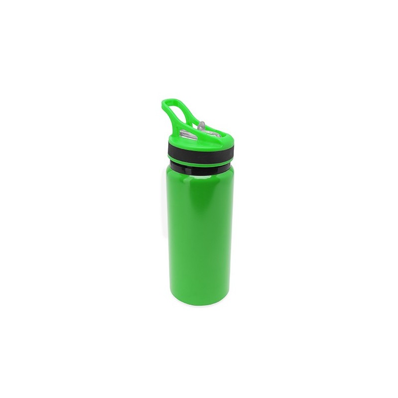 Bidon sticla 680 ml metalic capac cu cap retractabil maner transport CHITO 4058, verde