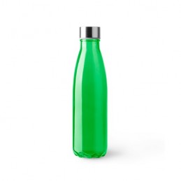 Bidon sticla 650 ml plastic translucid si dop din otel SANDI 4099, verde