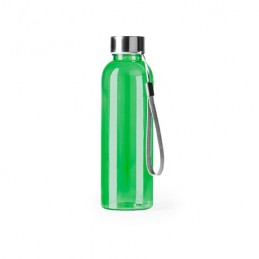 Bidon sticla 600 ml plastic RPET culoare translucida capac metalic cu banda transport VALSAN 4067, verde