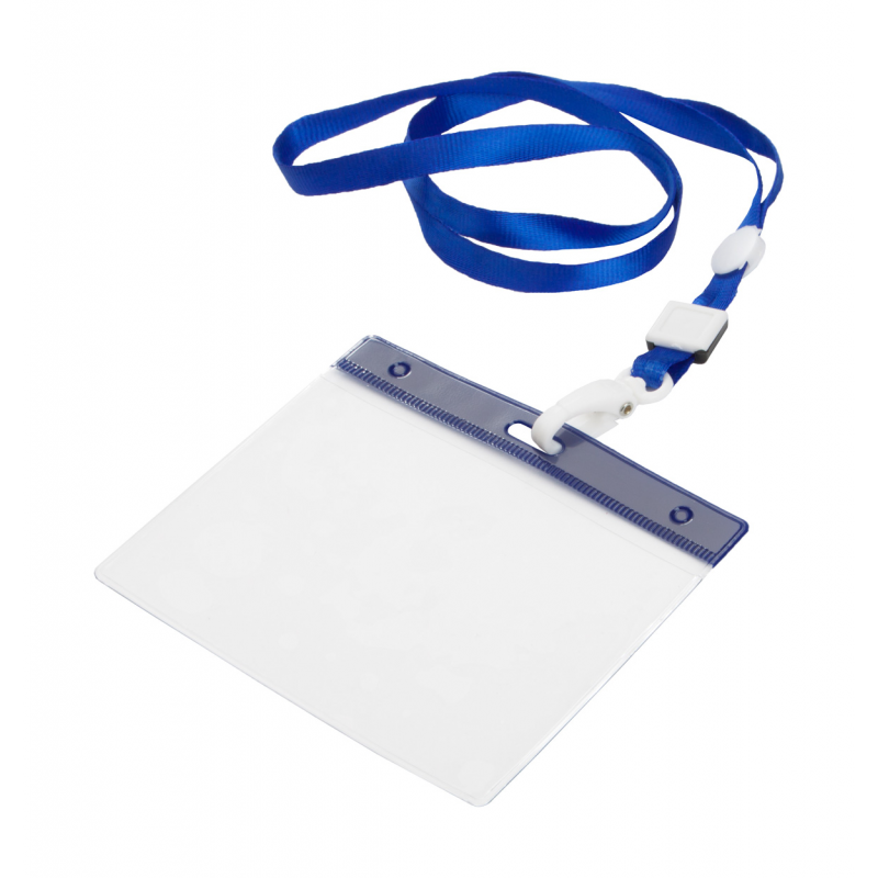 Maes - suport ecuson cu lanyard 2 in 1 AP791539-06, albastru