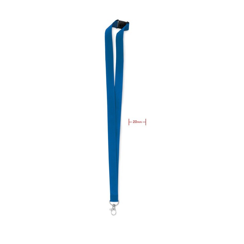 PANY - Lanyard 2 cm, cârlig metal, buclă.  MO9354-37, Royal blue