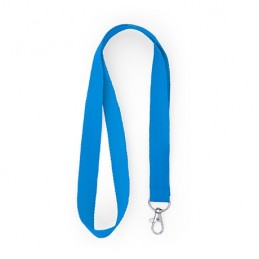 HOST. Lanyard din poliester cu carabină., LY7053 - LIGHT ROYAL