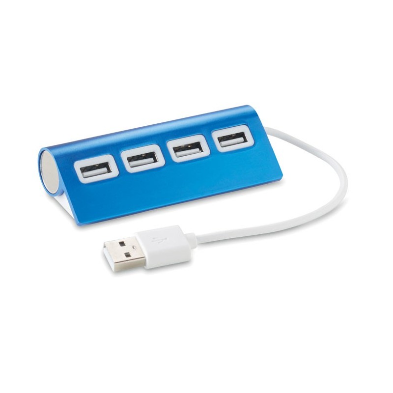 ALUHUB - Extensie USB cu 4 porturi albastru royal MO8853-04