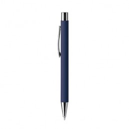 DOVER. Push ball pen with soft touch metal body - BL8095, NAVY BLUE
